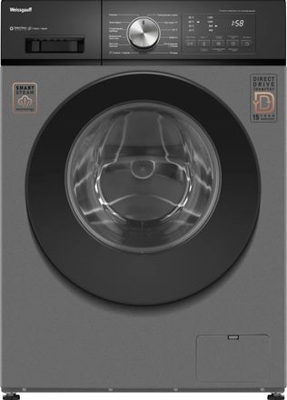 Стиральная машина WEISSGAUFF WM 45127 Direct Drive Inverter Steam Deep, с фронтальной загрузкой, 7кг, 1200об/мин, с паром, инверторная
