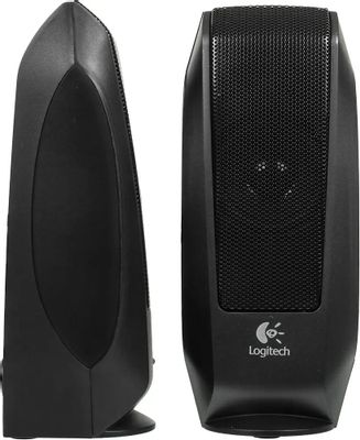 Колонки Logitech S120, 2.0, черный [980-000010] – купить в Ситилинк | 83418