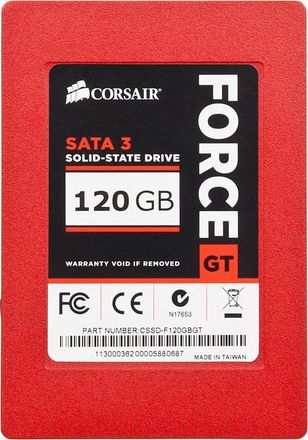 SSD накопитель Corsair Force CSSD-F120GBGT-BK 120ГБ, 2.5", SATA III