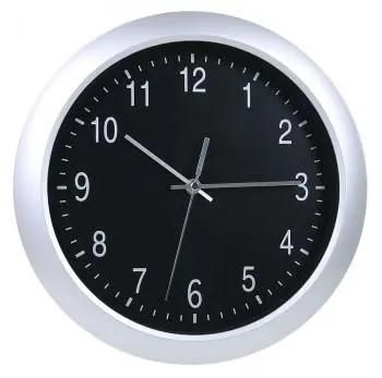 Настенные часы Бюрократ WallC-R02P, аналоговые,  серебристый
