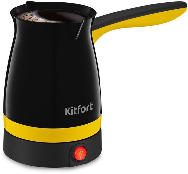 Кофеварка KitFort КТ-7183-3,  электрическая турка,  черный  / желтый