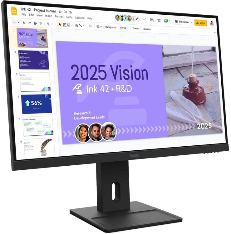 Монитор 27" Lenovo E27q-40 IPS 2560x1440, 100 Гц, 4 мс, 16:9, 350 кд/м², HDMI 2.1 (x2), DisplayPort, встроенные динамики, Flicker Free, Low Blue Light, трехсторонний безрамочный дизайн, регулировка по высоте, поворот на 90 градусов, черный