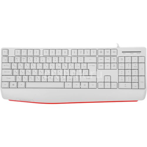 Клавиатура Defender Atom HB-546, проводная, USB, мембранная, белый [45547]