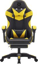 Изображение товара Кресло игровое Defender Tornado, экокожа, до 120кг, механизм наклона спинки, шарнирные подлокотники, черный/желтый Изображение товара Кресло игровое Defender Tornado, экокожа, до 120кг, механизм наклона спинки, шарнирные подлокотники, черный/желтый