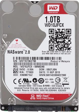 Жесткий диск WD Red WD10JFCX, 1ТБ, HDD, SATA III, 2.5"