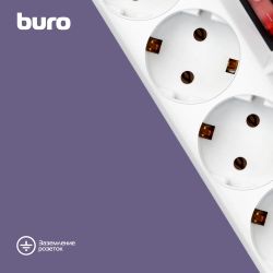 Сетевой фильтр Buro 500SH-3-SW-W, 3м, белый
