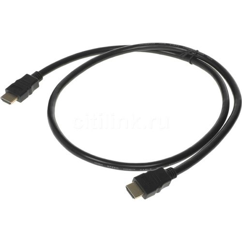 Кабель аудио-видео Buro HDMI 2.0, HDMI (m) — HDMI (m), ver 2.0, 1м, GOLD, черный [bhp hdmi 2.0-1]