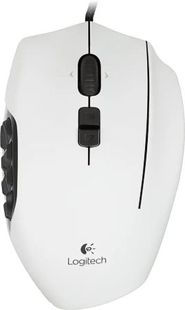 Мышь проводная Logitech G600, игровая, лазерная, USB, 8200dpi, белый [910-002872]