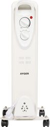 Масляный радиатор AYGER AOR-2550-13, с терморегулятором, 13 секций, 3 режима, белый