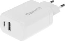 Изображение товара Сетевое зарядное устройство BORASCO USB-A,  USB-C, 45Вт, 3A, белый [52390]