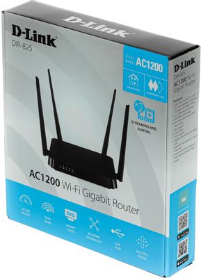 Wi-Fi роутер D-Link DIR-825/RU/I1A, черный – купить в Ситилинк | 1514373