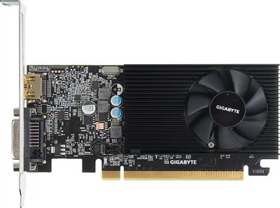 Видеокарта GIGABYTE NVIDIA  GeForce GT 1030 GV-N1030D4-2GL 2ГБ DDR4, Low Profile,  Ret