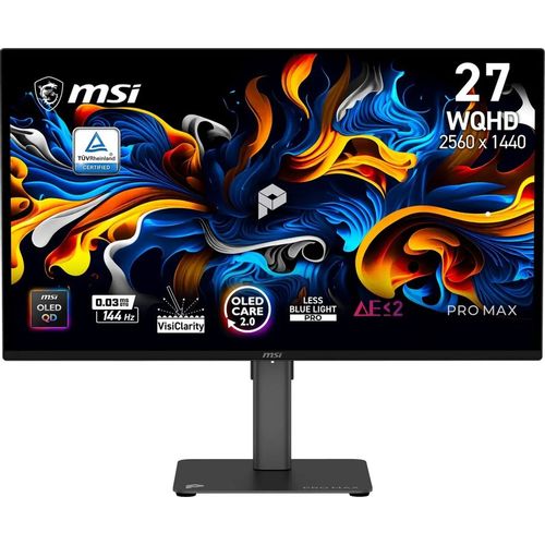 26.5″ Монитор MSI Max 271QPX14G, 2650×1440, QD OLED, 144Гц, 2хHDMI, 1хDP, черный [9s6-3pf89a-021]