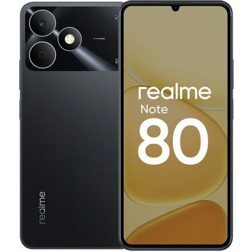 6.74" Смартфон REALME Note 80 4/128Gb, NFC, IPS, 90Гц, 6300мAч, черный