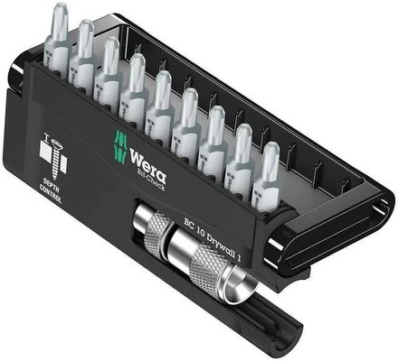 Отвертка с насадками WERA WE-136011, 10 предметов, в жестком кейсе