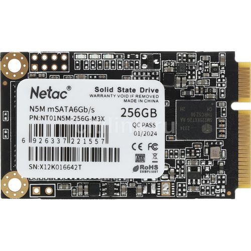 SSD накопитель NETAC N5M 256ГБ, mSATA, SATA III, mSATA [nt01n5m-256g-m3x]