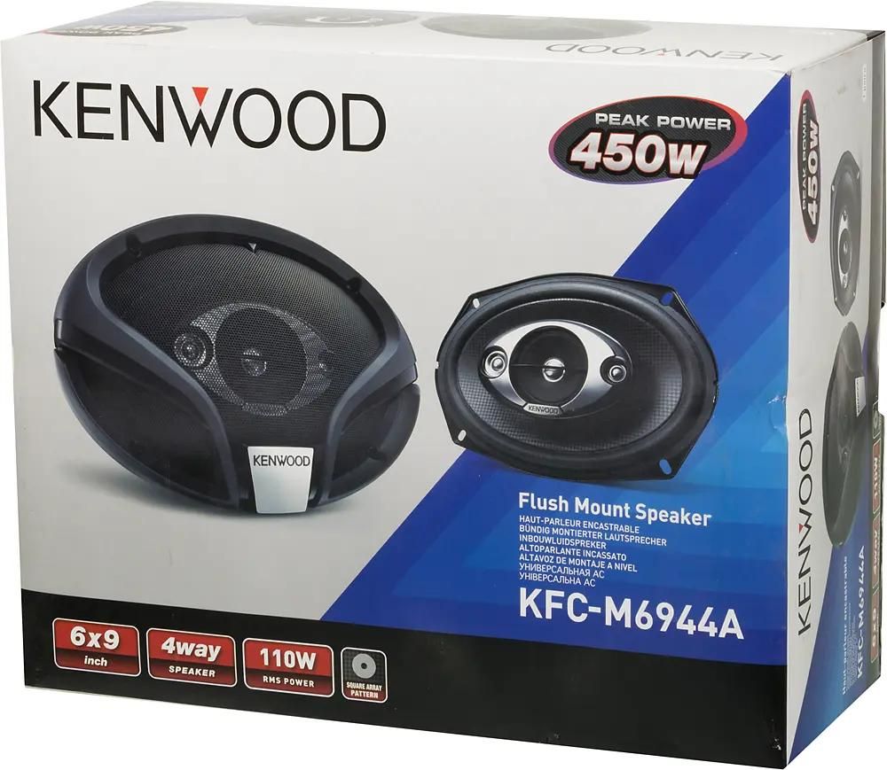 Характеристики Колонки автомобильные Kenwood KFC-M6944A, 15x23 см (6x9  дюйм.), комплект 2 шт. (739814) смотреть в СИТИЛИНК