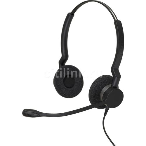 Гарнитура Jabra BIZ 2300 Duo NC, для контактных центров, накладные, проводные, черный [2309-820-104]