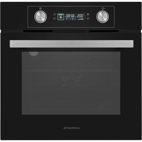 Духовой шкаф электрический MAUNFELD AEOH6062B, 60л, дверца с 3 стеклами, черный