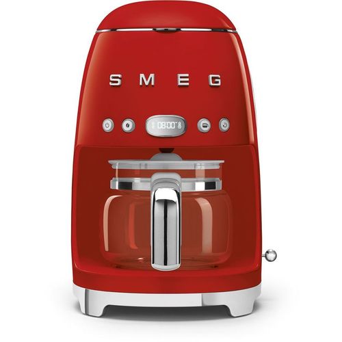 Кофеварка SMEG DCF02RDEU, капельная, красный /нержавеющая сталь