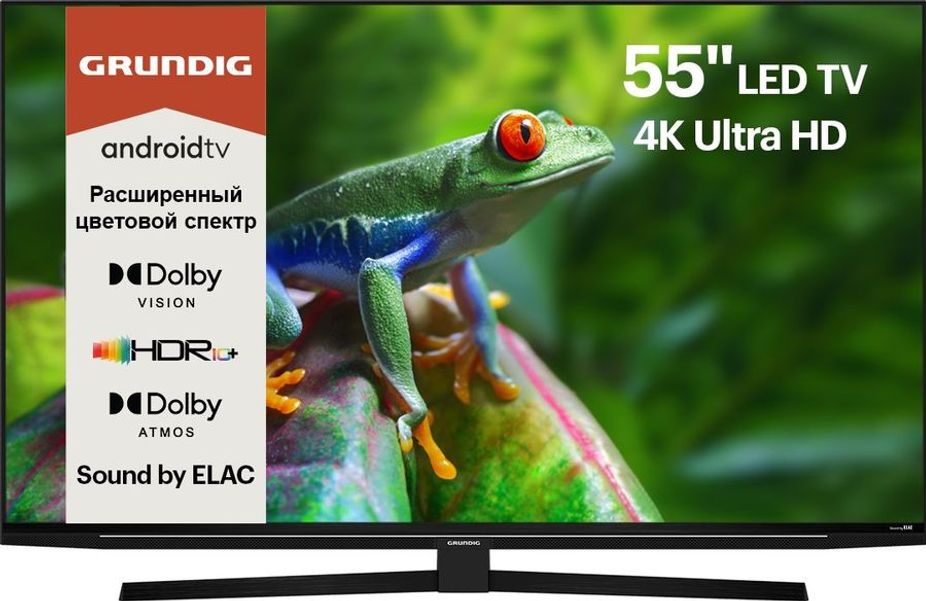 55" Телевизор GRUNDIG 55GGU8960, 4K Ultra HD, черный, СМАРТ ТВ, Android