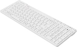 Клавиатура A4TECH Fstyler FBK27C AS, беспроводная, ножничная, заводское нанесение кириллицы, белый
