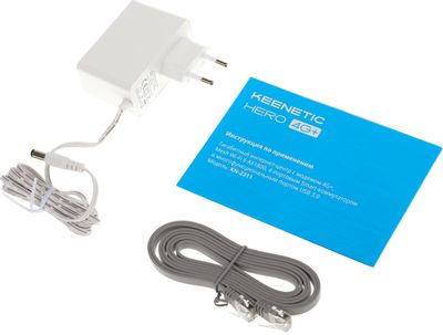 Wi-Fi роутер KEENETIC Hero 4G+, Wi-Fi 5, AX1800, 2.4/5ГГц, 3 LAN, 2G/3G ...