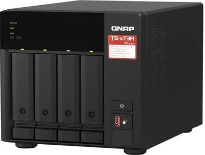 Сетевое хранилище NAS Qnap TS-473A-8G 4-bay настольный Ryzen V1500B –  купить в Ситилинк | 1596329
