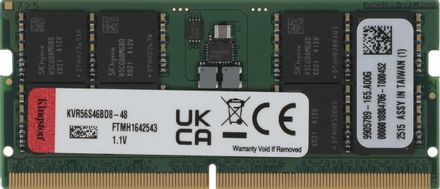 Оперативная память Kingston Valueram KVR56S46BD8-48 DDR5 - 1x 48ГБ 5600МГц, для ноутбуков (SO-DIMM), Ret