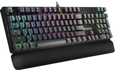 Клавиатура A4TECH Bloody B825R, USB, c подставкой для запястий, черный ...