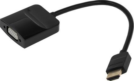 Адаптер аудио-видео VENTION ACHBB, HDMI (m) - VGA (f), Jack 3.5 (f), ver 1.4, 0.15м, GOLD, черный