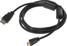 Изображение товара Кабель аудио-видео Buro HDMI 1.4,  HDMI (m) -  Mini HDMI (m),  ver 1.4,  1.8м, GOLD,  ф/фильтр,  черный [minihdmi-1.8m]