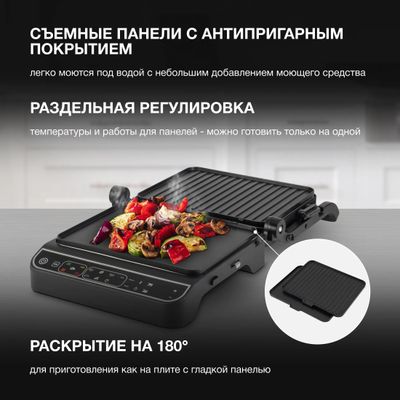 Электрогриль Hyundai HYG-7001, черный и черный – купить в Ситилинк ...