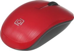 Мышь беспроводная Oklick 525MW, USB, черный и красный