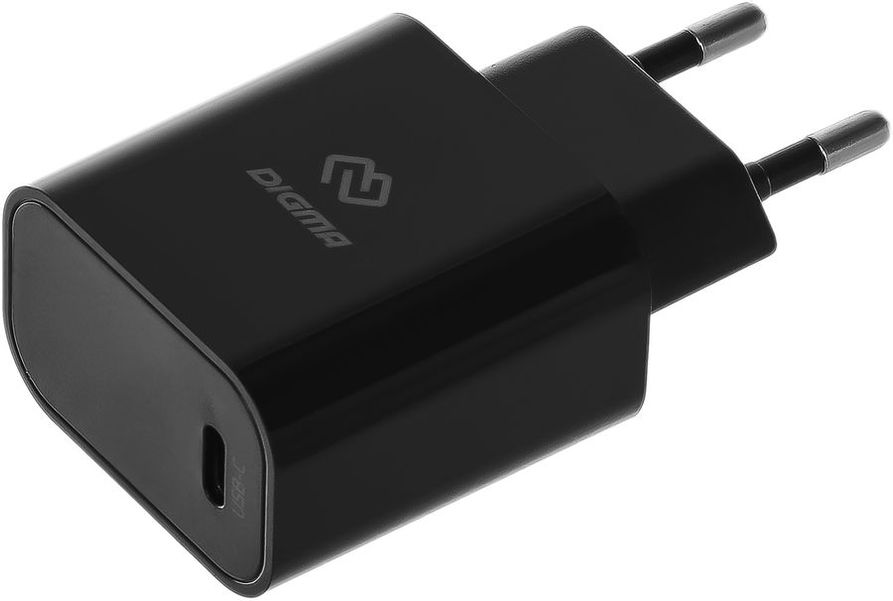 Сетевое зарядное устройство Digma DGW3C,  USB-C,  30Вт,  3A,  черный [dgw3c0f010bk]