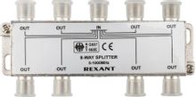 Изображение товара Сплиттер антенный REXANT 05-6005 1 вход 8 выходов эфирный 4K сигнал серебристый