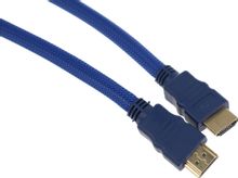 Изображение товара Кабель аудио-видео  HDMI (m) -  HDMI (m),  ver 1.4,  10м, GOLD,  ф/фильтр,  синий