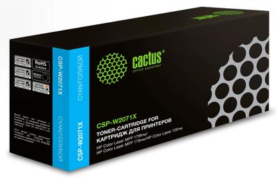 Картридж Cactus CSP-W2071X, 117X, голубой / CSP-W2071X