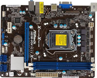 ASROCK H61M VG4 LGA 1155 Intel H61 B3 mATX BULK M00098044