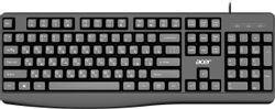 Клавиатура Acer OKW301, проводная, мембранная, черный
