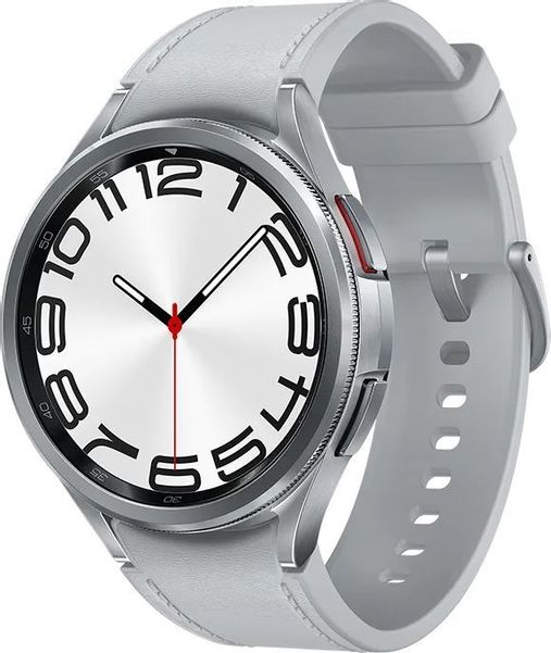Смарт-часы Samsung Galaxy Watch 6 Classic 47мм,  1.5",  серебристый / серебристый [sm-r960nzsacis]