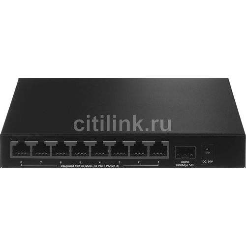Коммутатор ORIGO OS1209P/80W, неуправляемый, 8 RJ-45, 10/100/1000 Мбит/с [os1209p/80w/a1a]