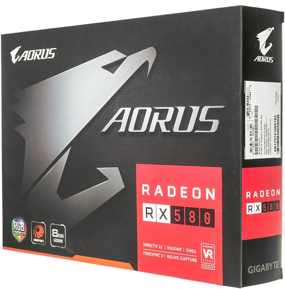 Отзывы на Видеокарта GIGABYTE AMD Radeon RX 580 GV-RX580AORUS-8GD 8ГБ  GDDR5, OC, Ret в интернет-магазине СИТИЛИНК (476891)