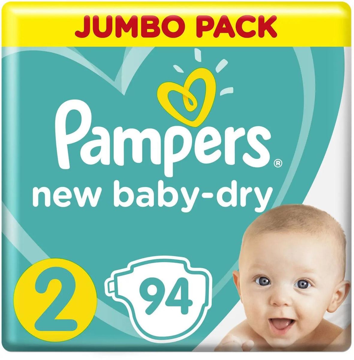 Pampers подгузники универсальные New Baby-Dry 4-8 кг, размер 2, 94 шт –  купить в Ситилинк | 1433672