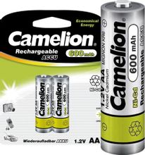 Изображение товара AA Аккумуляторная батарейка CAMELION NC-AA600BP2,  2 шт. 600мAч