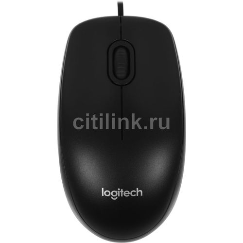 Мышь проводная Logitech M100r, оптическая, USB, 1000dpi, черный [910-006765]