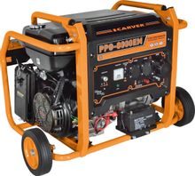 Изображение товара Бензиновый генератор CARVER PPG-8000EM 6.5 кВт на колесах с АКБ