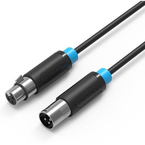 Кабель аудио VENTION XLR (m) - XLR (f), 2м, черный [bbfbh]