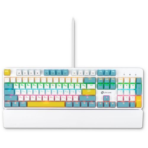 Клавиатура Oklick K951X, проводная, USB, механическая, белый [1901079]