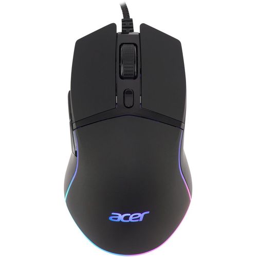 Мышь проводная Acer OMW121, игровая, оптическая, USB, 6400dpi, черный [zl.mceee.00u]